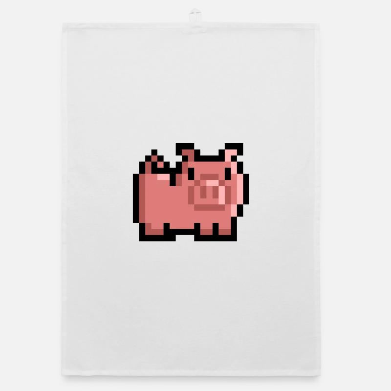 Retro Schwein Organic Geschirrtuch