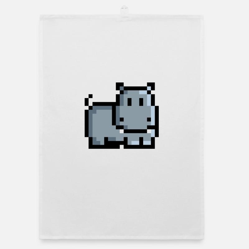 Retro Hippo Organic Geschirrtuch