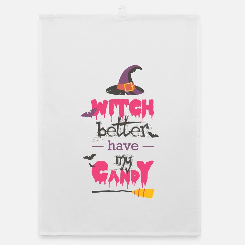 witch better have my candy, süßes oder saures Organic Geschirrtuch