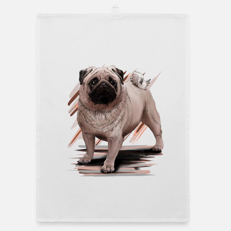 Pug Organic dish towel