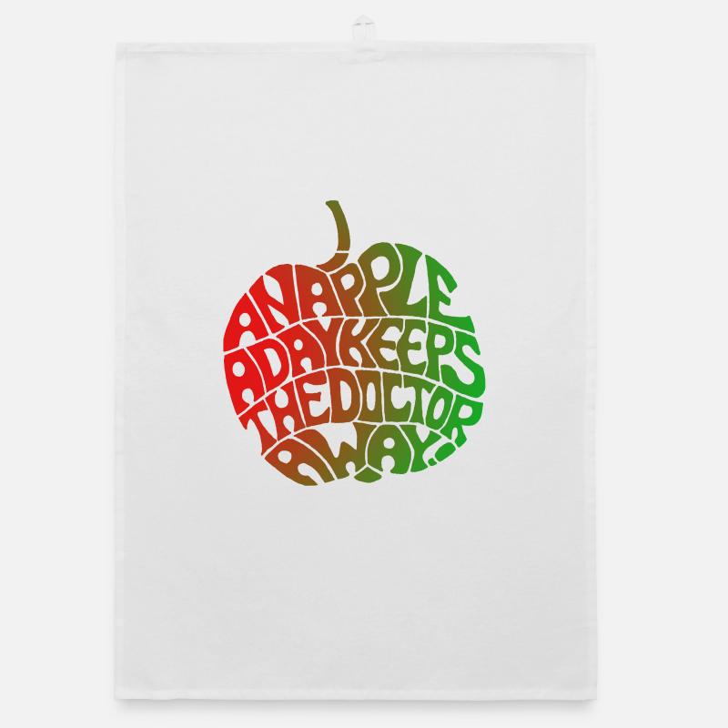 "Apple Design" Rouge - Vert par Chris Illustrations Torchon bio