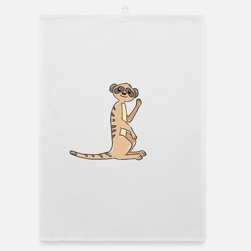 Erdmännchen Geschenk Organic Geschirrtuch