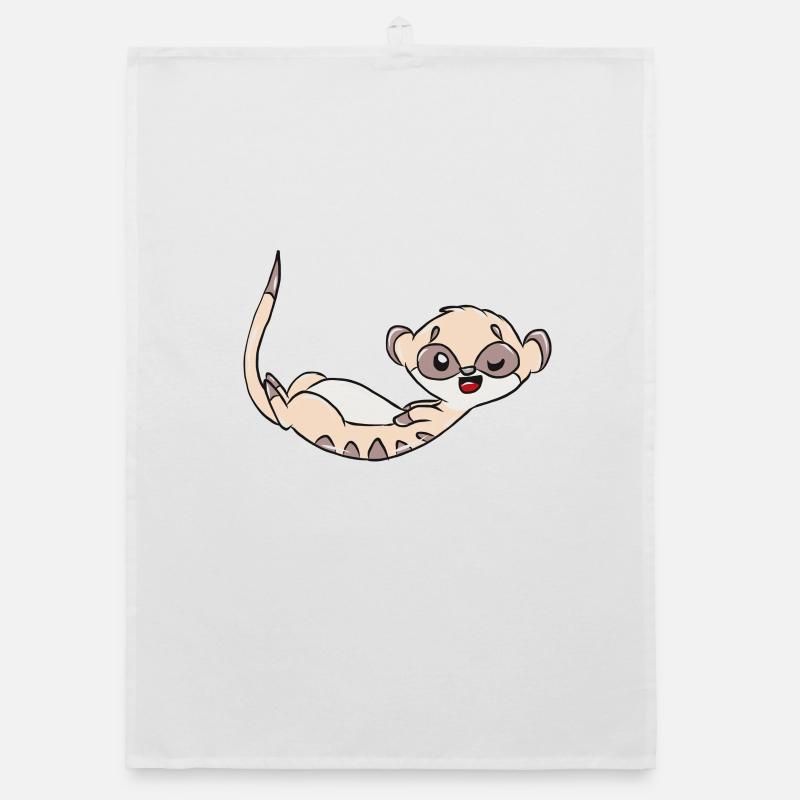 Erdmännchen Tier Organic Geschirrtuch