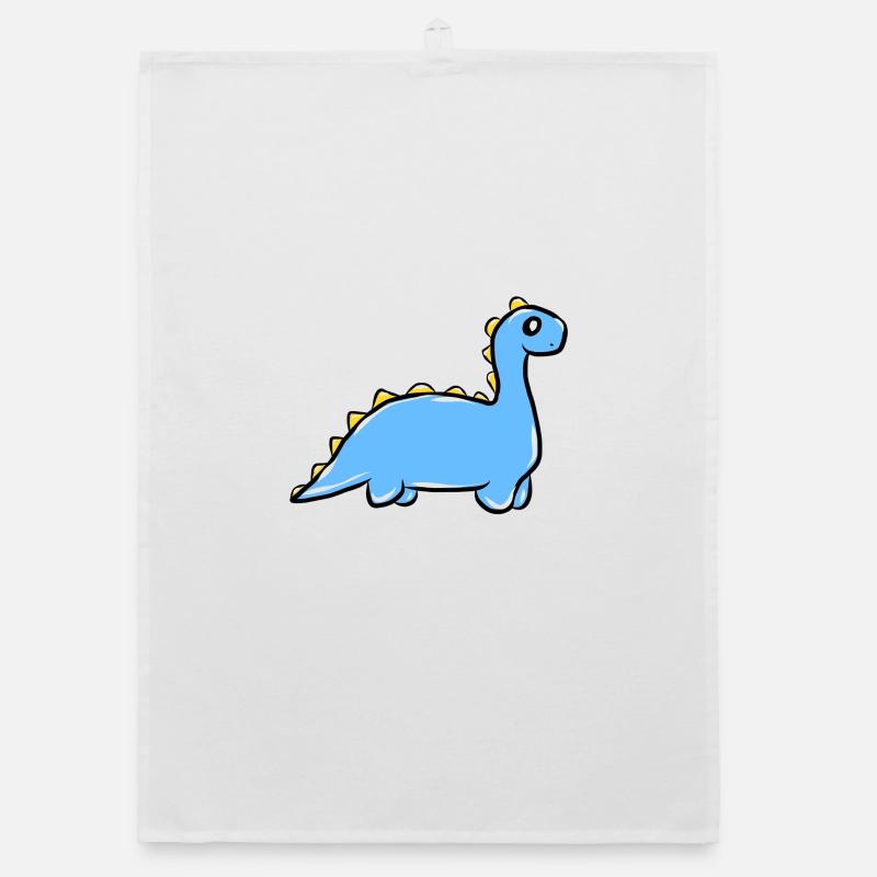 Dinosaurier - Organic Geschirrtuch - Weiß