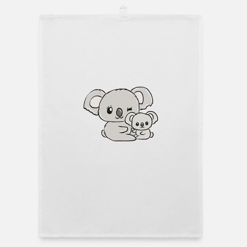 Koala - Organic Geschirrtuch - Weiß