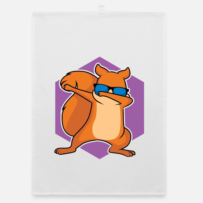Dabbing Squirrel - Design Organic dish towel