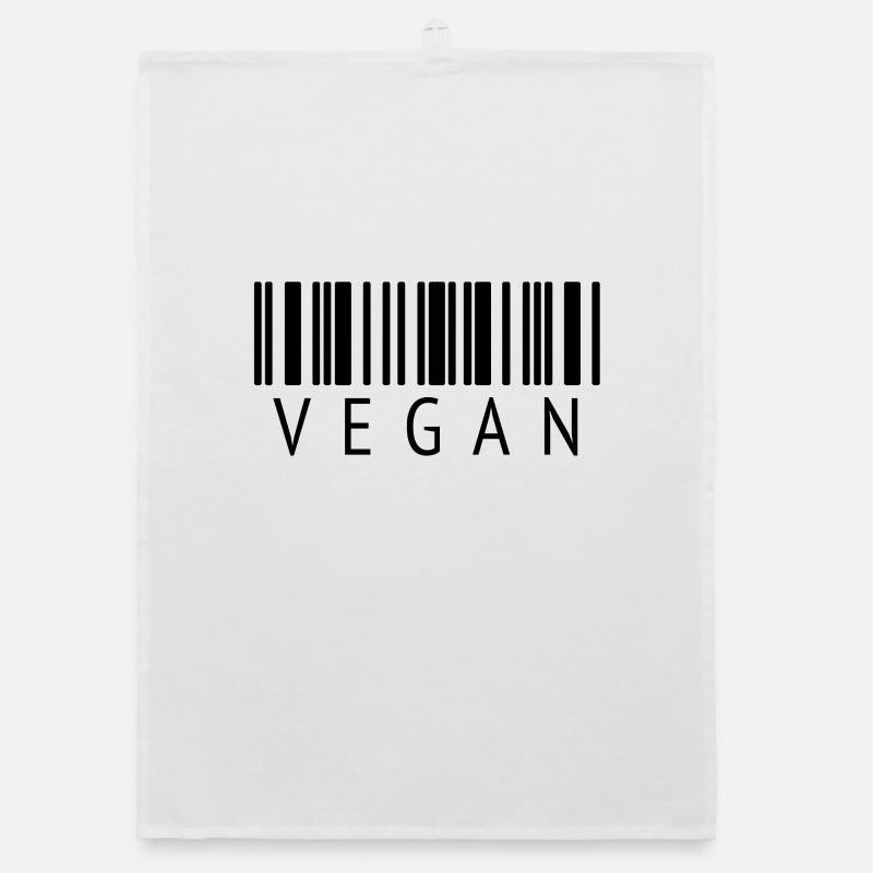 VEGAN Design with Barcode - T-Shirt for Vegans Organic dish towel