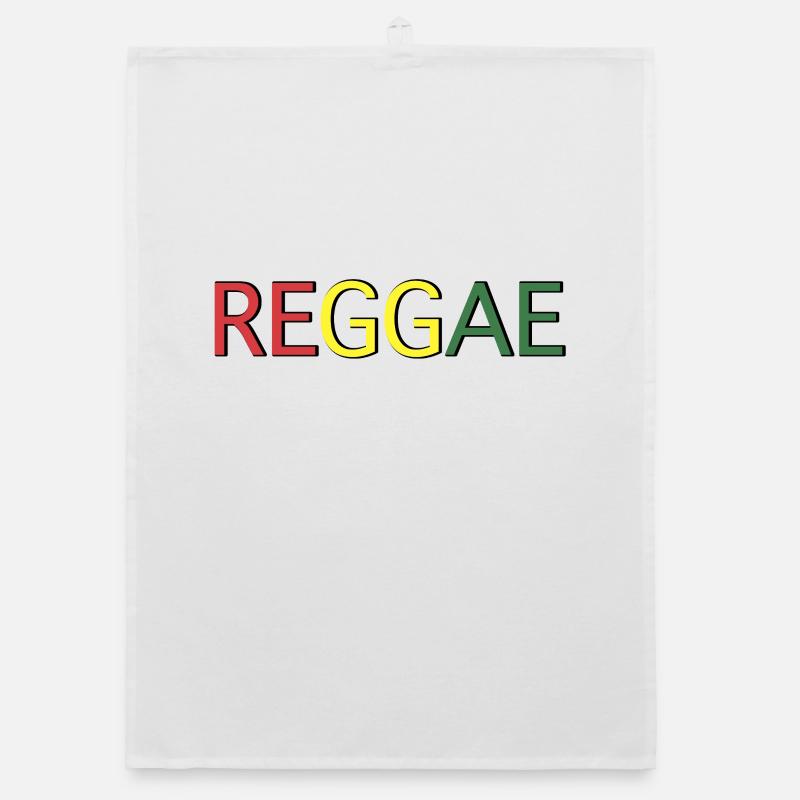 Reggae Farbcode Schriftzug Organic Geschirrtuch