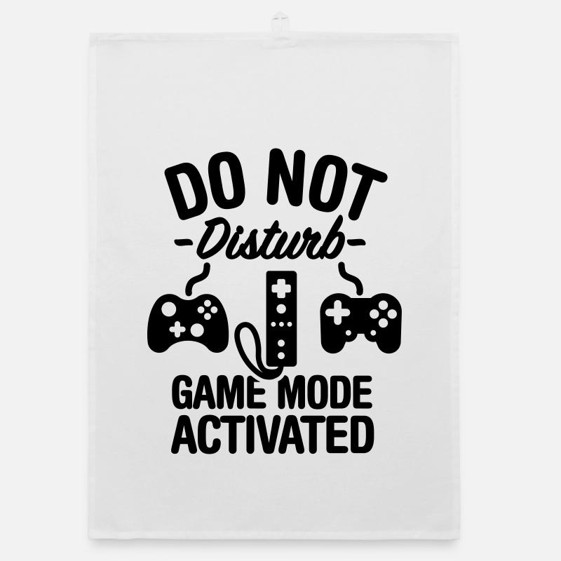 Do not disturb game mode activated Organic Geschirrtuch