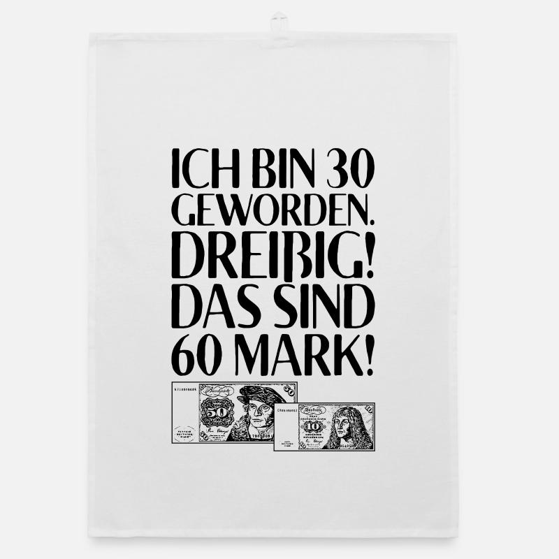 J'ai 30 ans 30 c'est 60 points 30e anniversaire Torchon bio