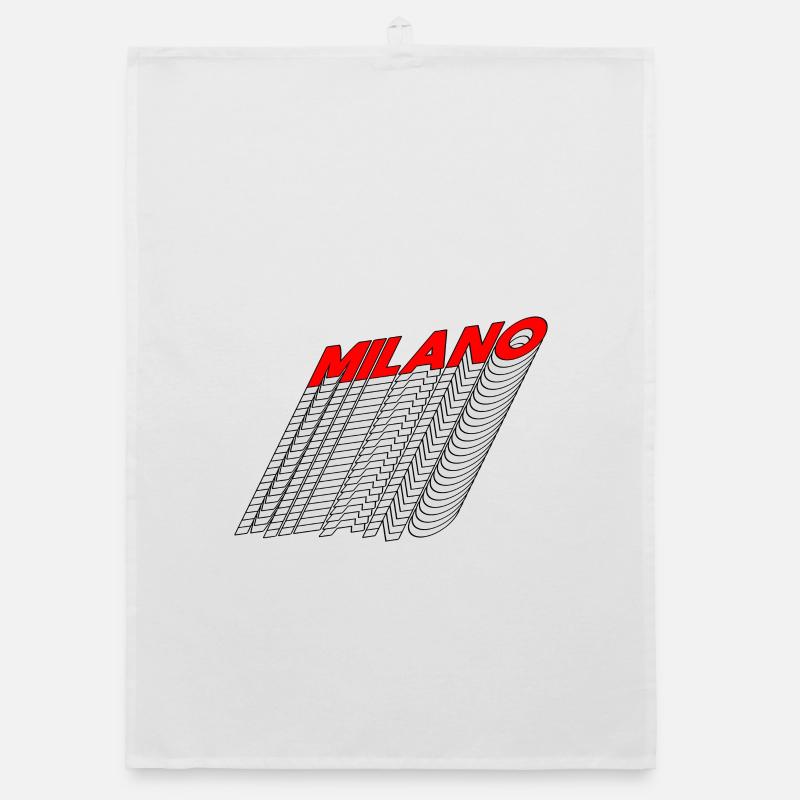 Milano Neon Lines 3D Perspective Organic dish towel