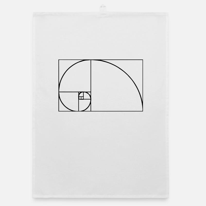 Fibonacci tshirt Organic dish towel