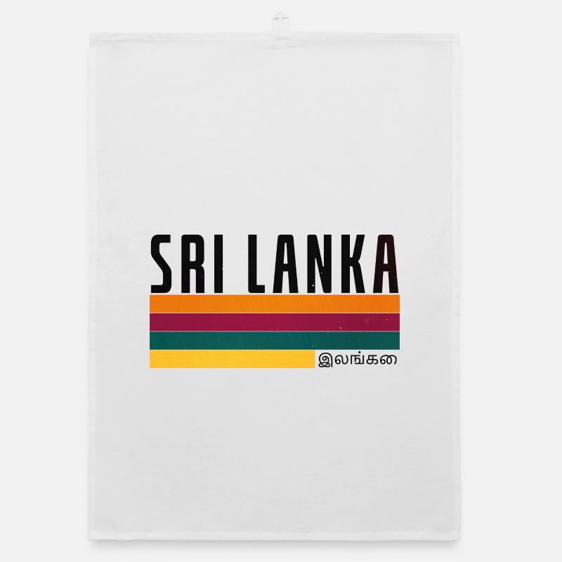 Rayures du drapeau du Sri Lanka Torchon bio