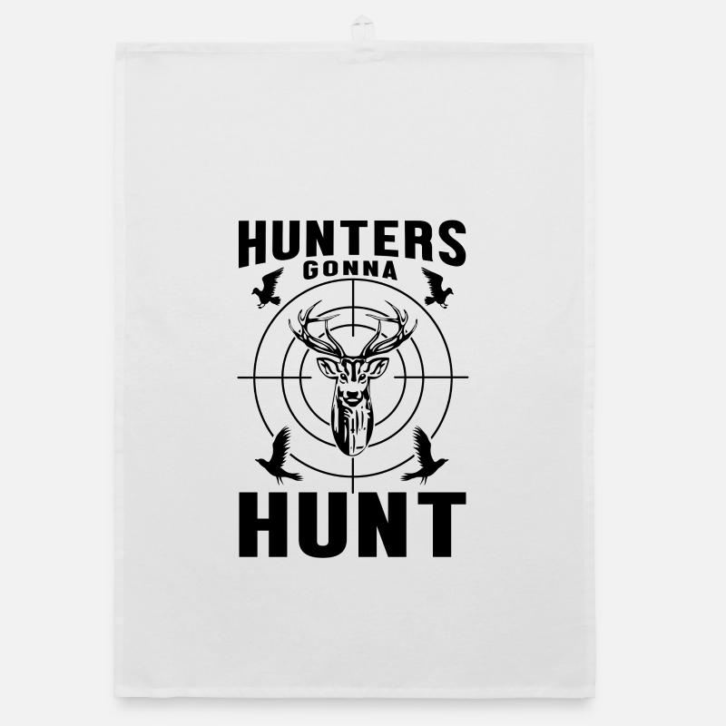 Illustration chasse minimaliste monochrome Torchon bio