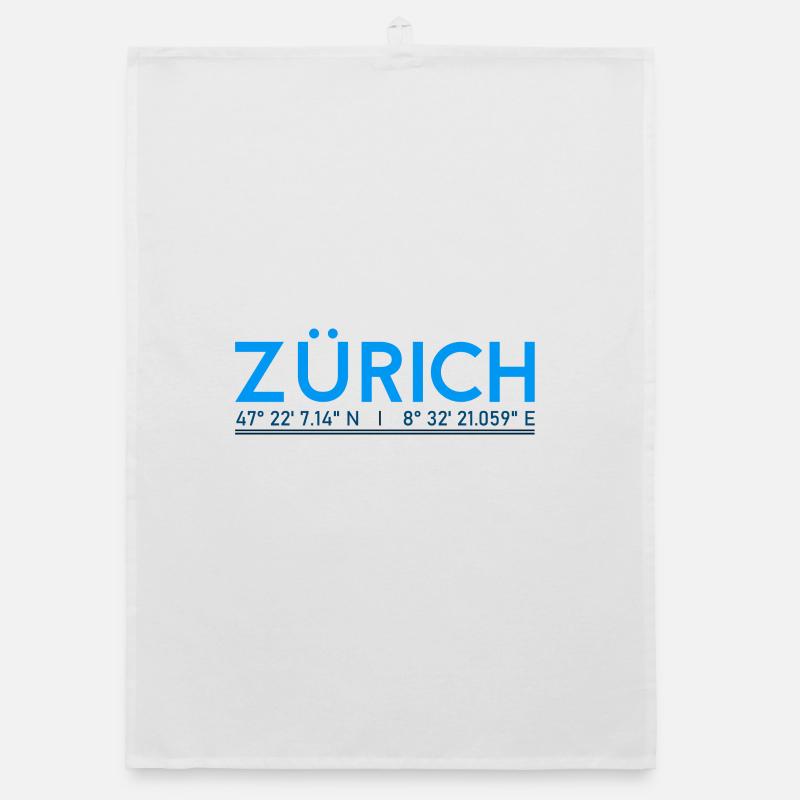 Zurich GPS coordinates Organic dish towel