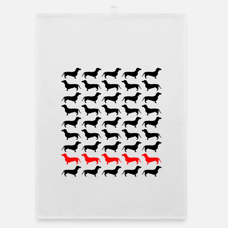 Dackel Dachshund Teckel Organic Geschirrtuch