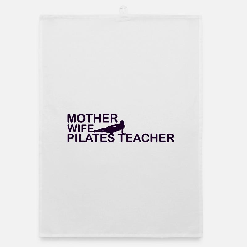 Mère Pilates / Professeur de Pilates - Torchon bio - blanc
