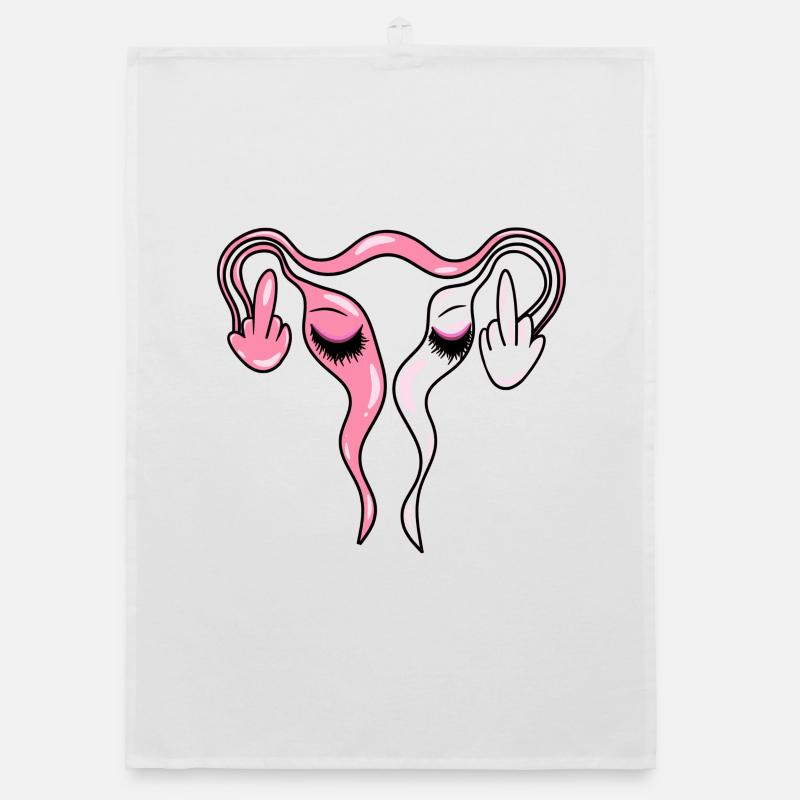 Eierstöcke / Gebärmutter mit Lashes Organic Geschirrtuch