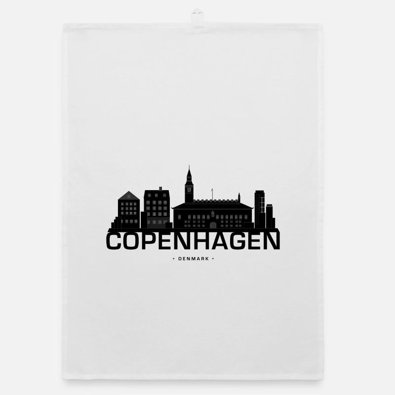 Skyline de Copenhague Danemark Torchon bio