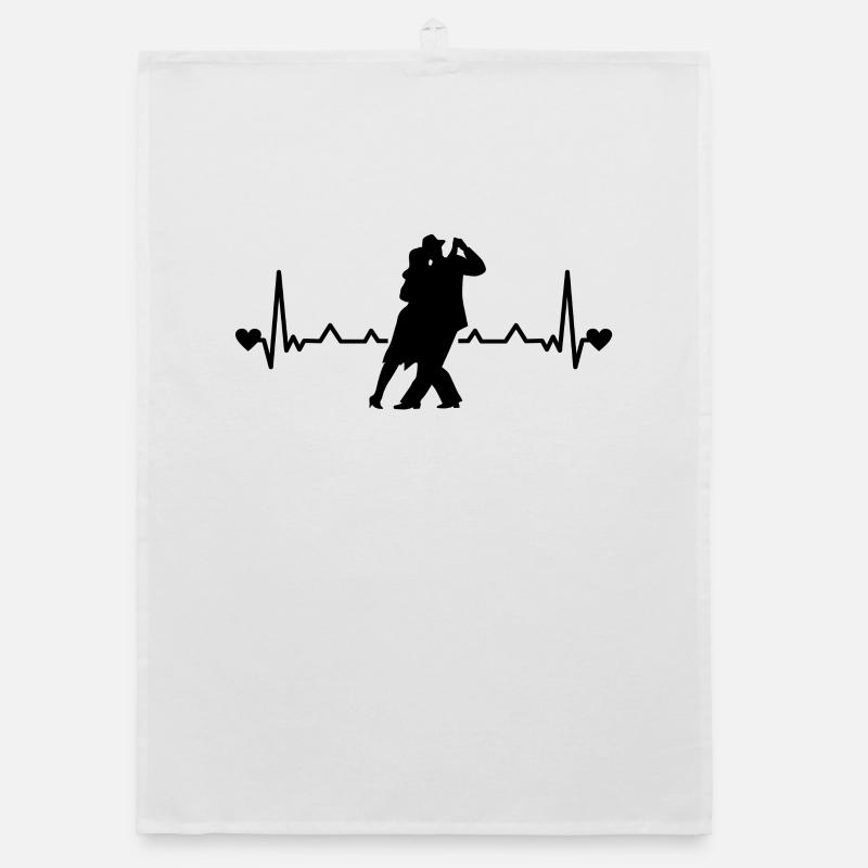 Tango Argentino Heartbeat Tango Dancer Dance Pair Organic dish towel