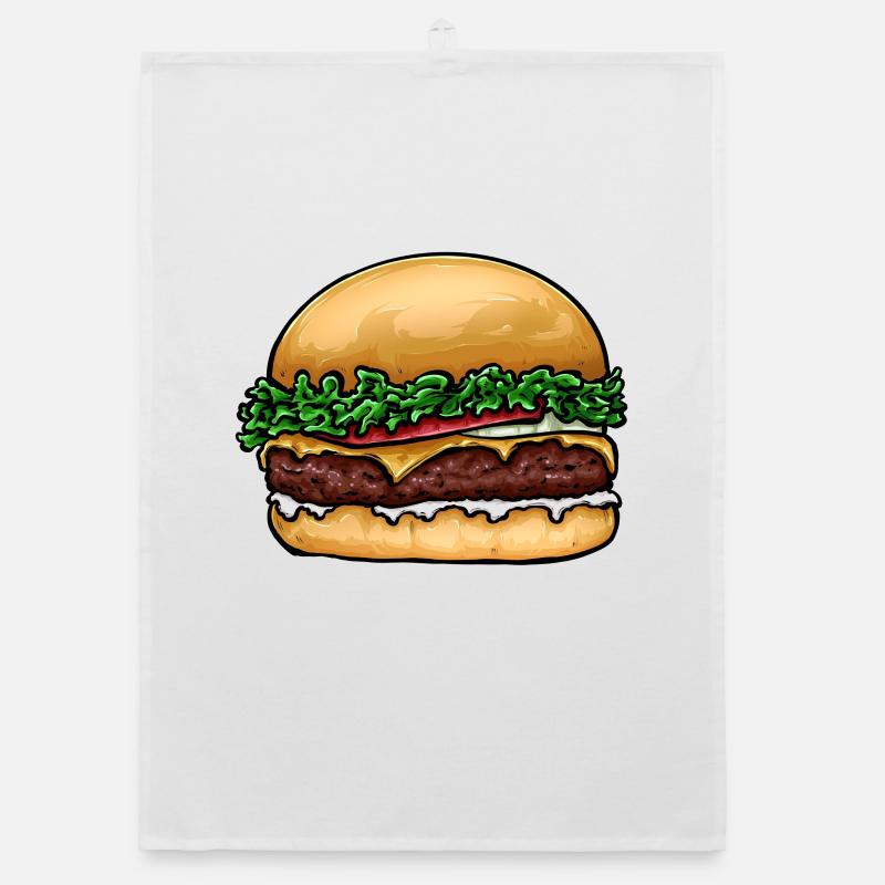 Hamburger Cheeseburger Organic Geschirrtuch