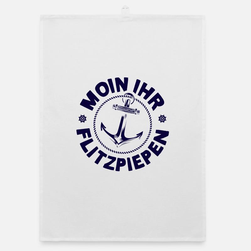 Moin Ihr Flitzpiepen Typisch Plattdeutsch Anker Organic Geschirrtuch
