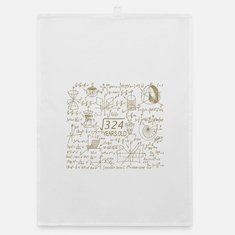 18th Birthday Math Math Student Mathefan Organic dish towel