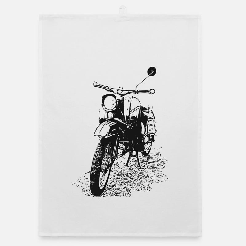 Simson - Schwalbe - Organic Geschirrtuch - Weiß