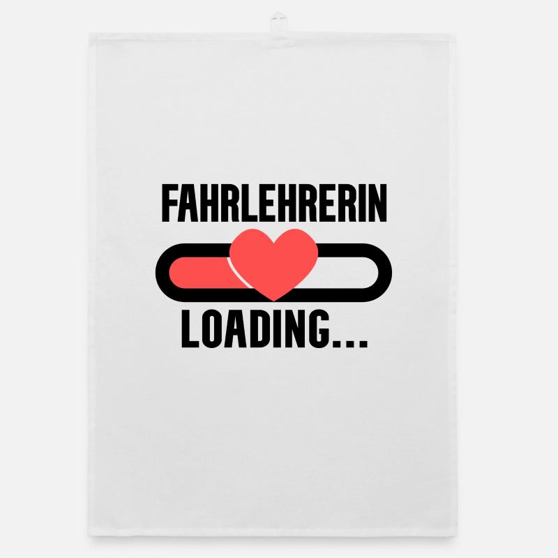 Fahrlehrerin Loading Organic Geschirrtuch