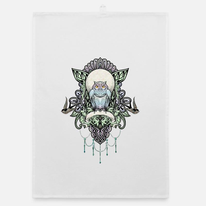 Niedliche dekorative Eule Organic Geschirrtuch