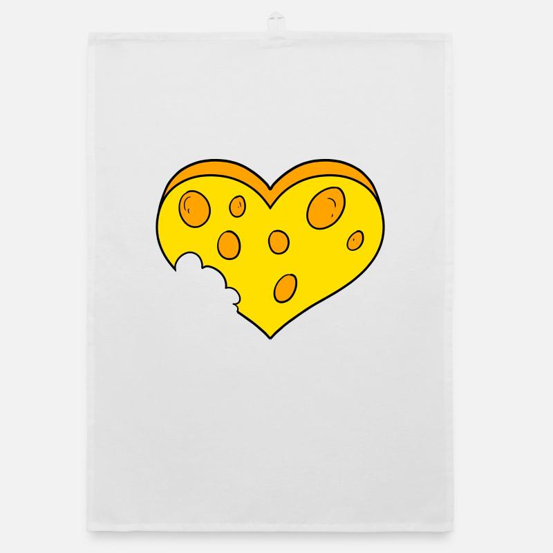 Cheese Heart Organic dish towel