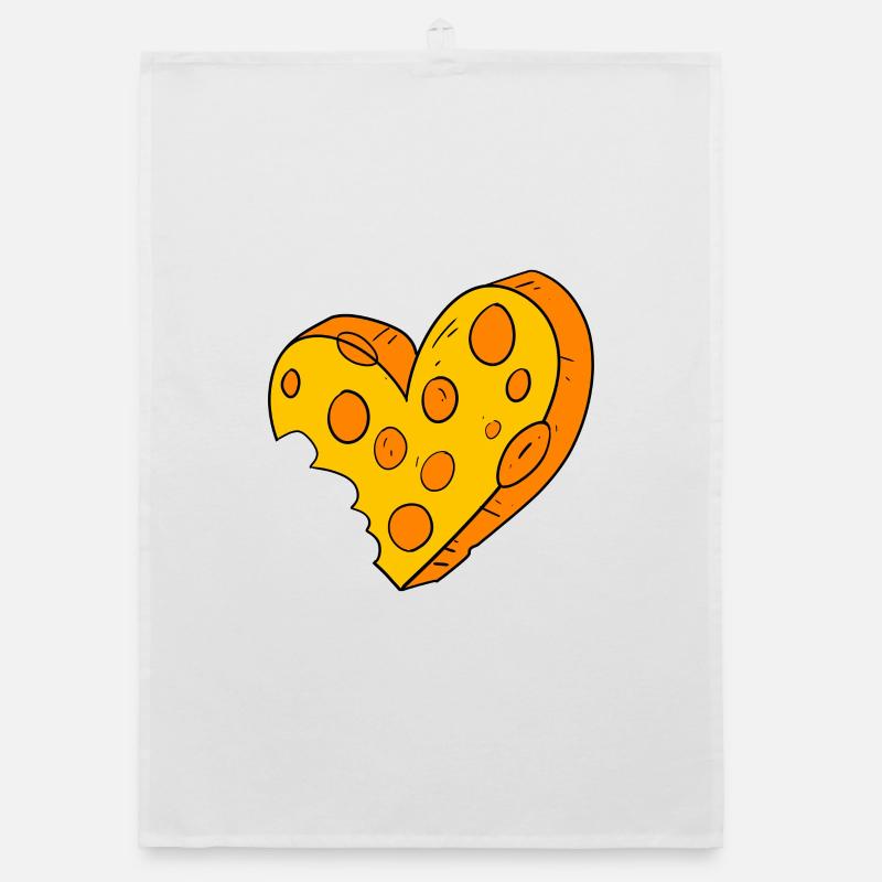 Cheese Heart Organic dish towel