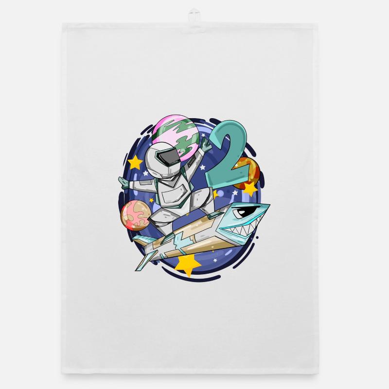 2nd birthday boy - 2 years old - I am 2 Organic dish towel