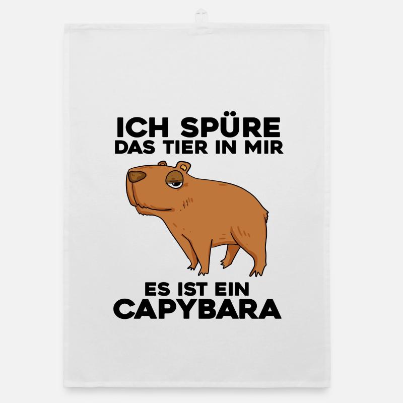 Capybara Wasserschwein Organic Geschirrtuch