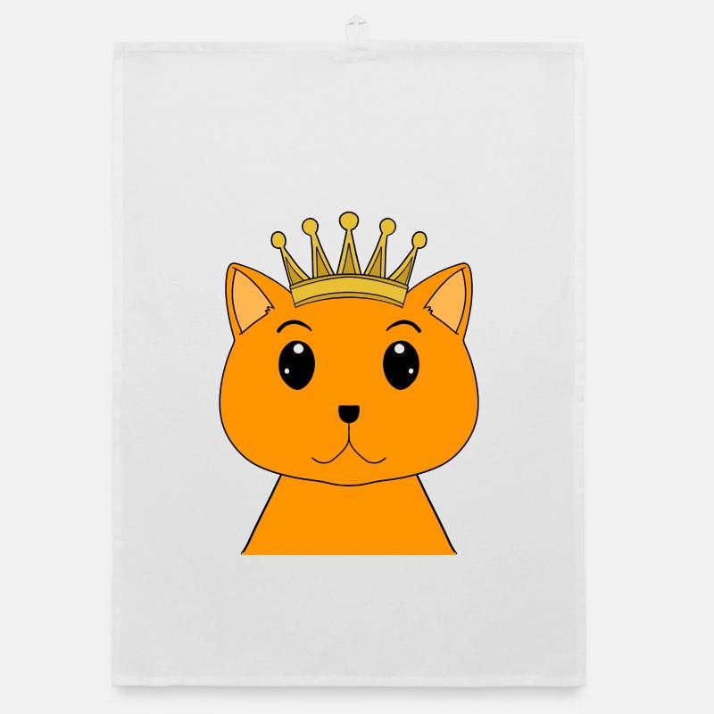 Chat avec couronne - Chat persan avec couronne Torchon bio