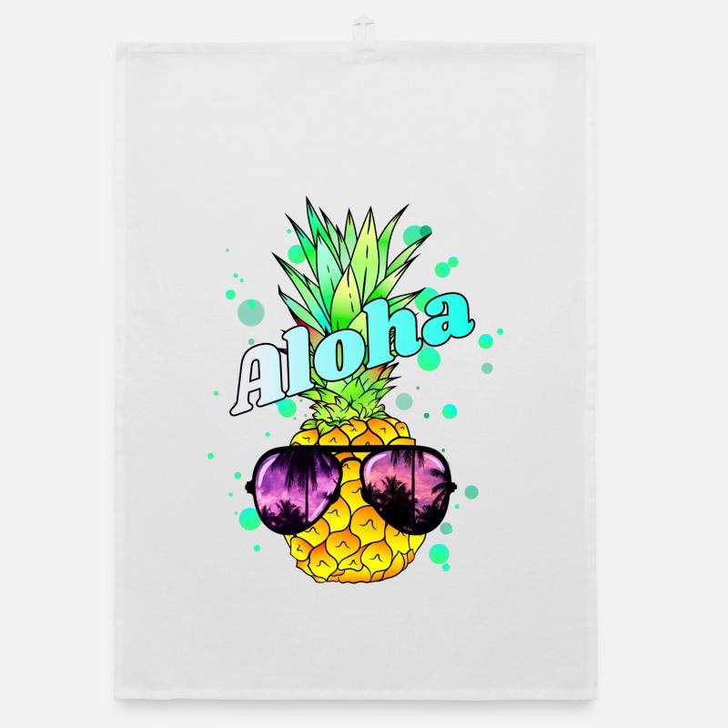 cool pineapple Aloha Organic dish towel