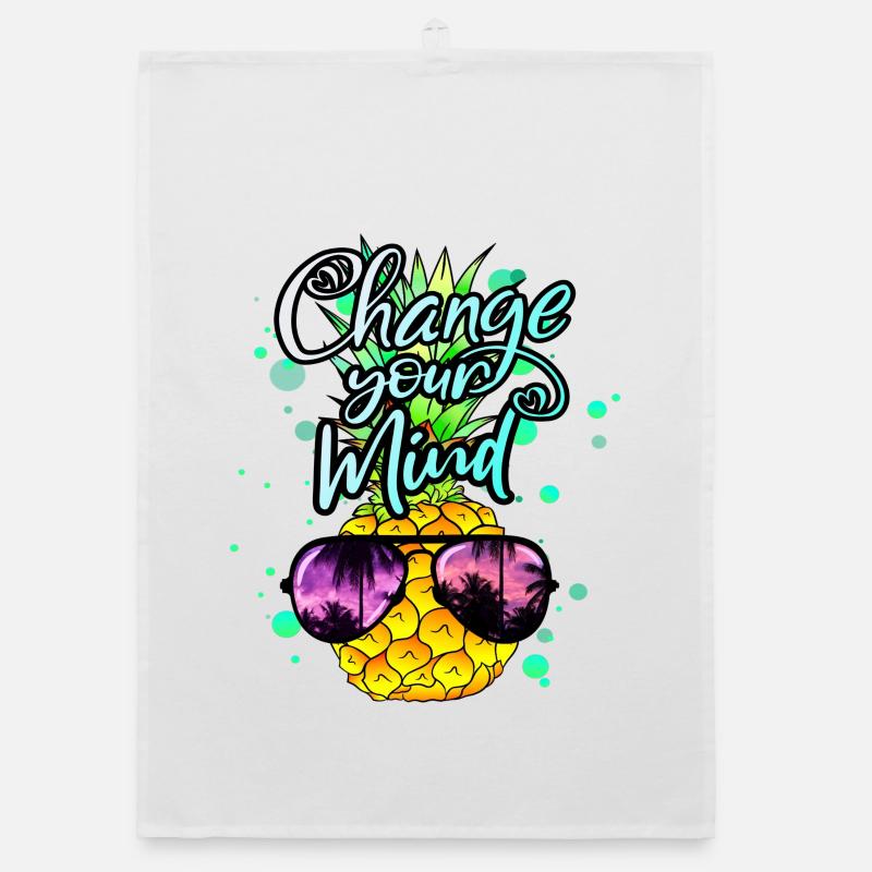 Pineapple change your thinking Organic dish towel