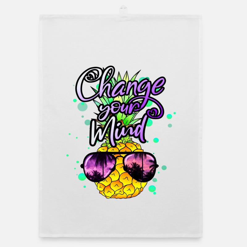 cool pineapple Change your mind Organic dish towel