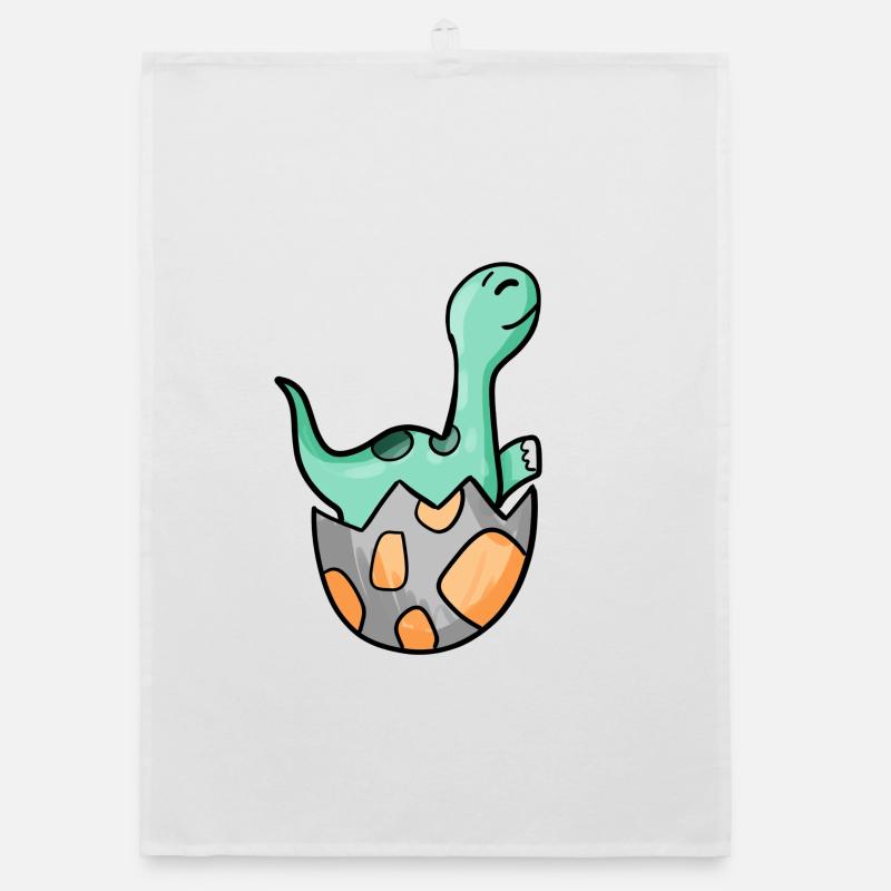 Dinosaurier Ei Dino Motiv Organic Geschirrtuch