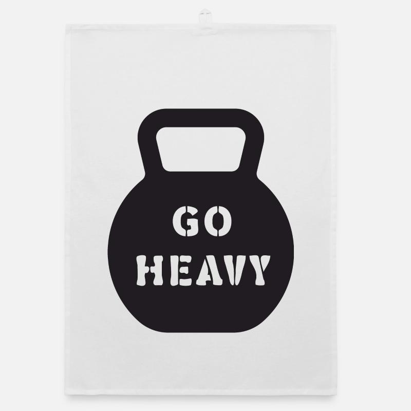Tee d’entraînement de force avec kettlebell lourd Go Torchon bio