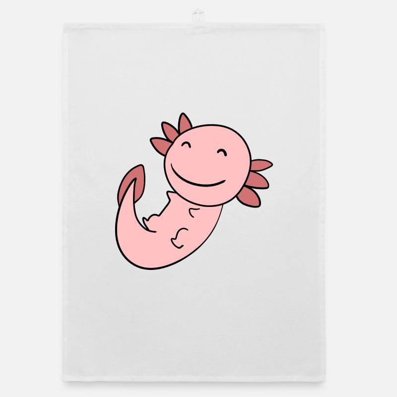 Süßes Axolotl Rosa Organic Geschirrtuch
