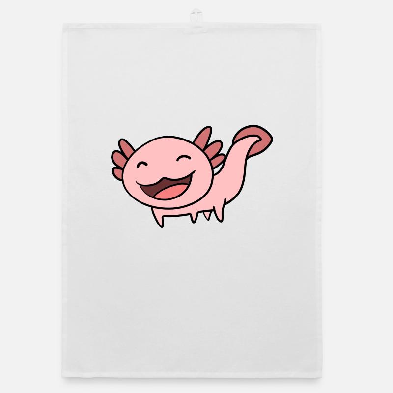 Süßes Axolotl Rosa Organic Geschirrtuch