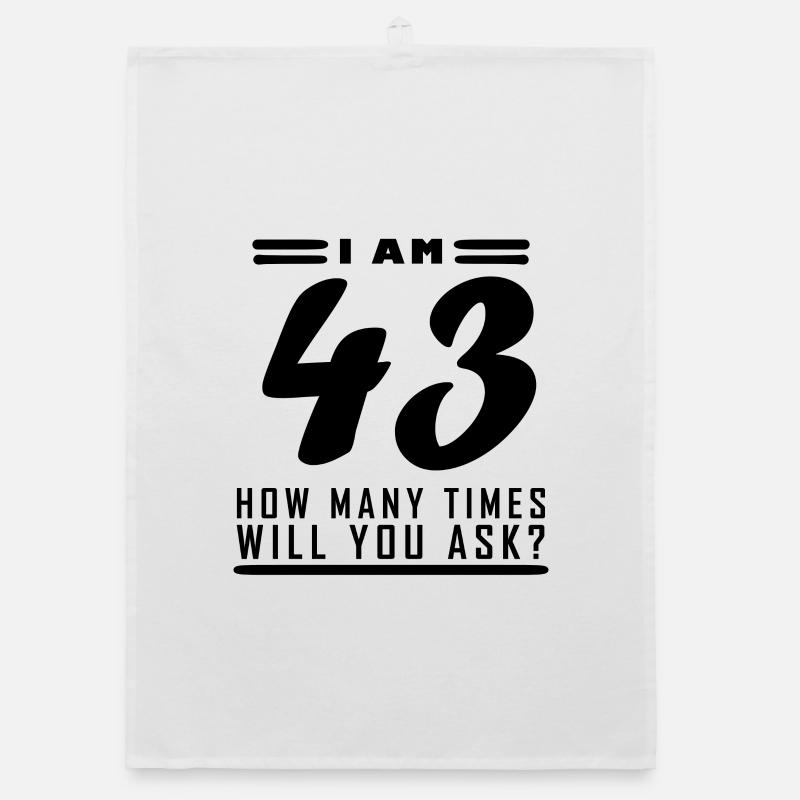 Ich bin 43 – 43. Geburtstag Geschenk Organic Geschirrtuch