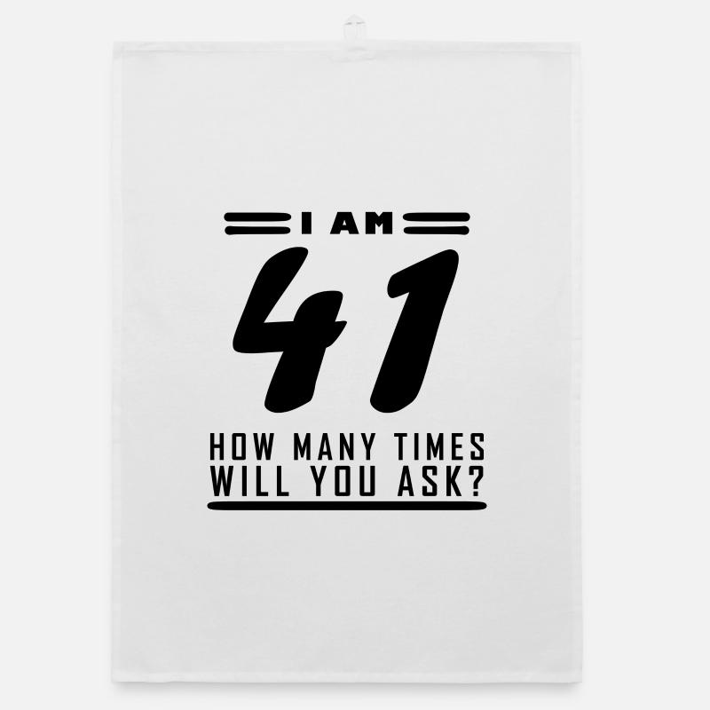 Ich bin 41 – 41. Geburtstag Geschenk Organic Geschirrtuch