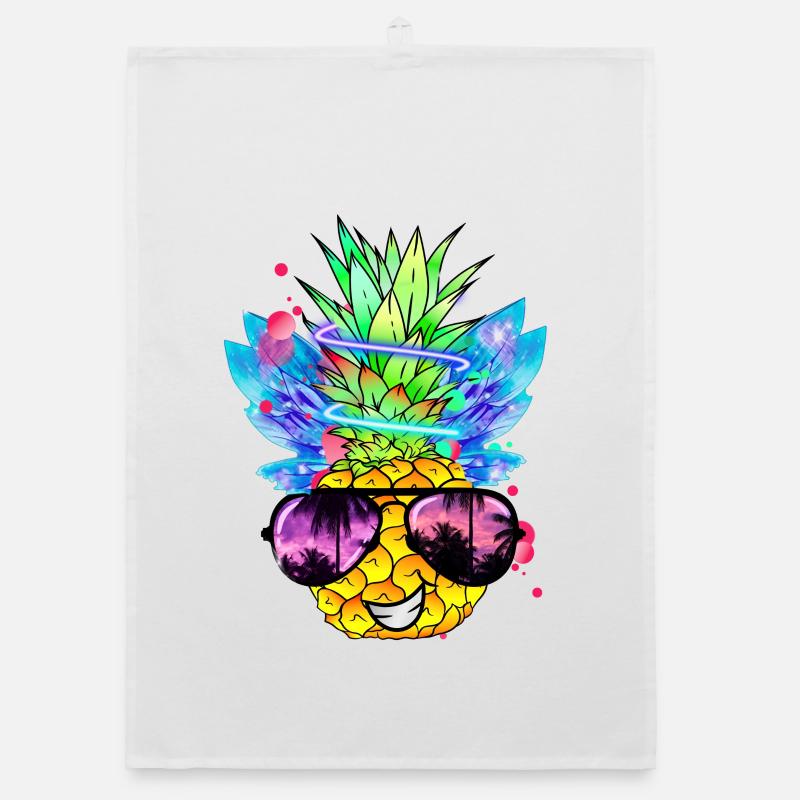 Pineapple Art Organic dish towel