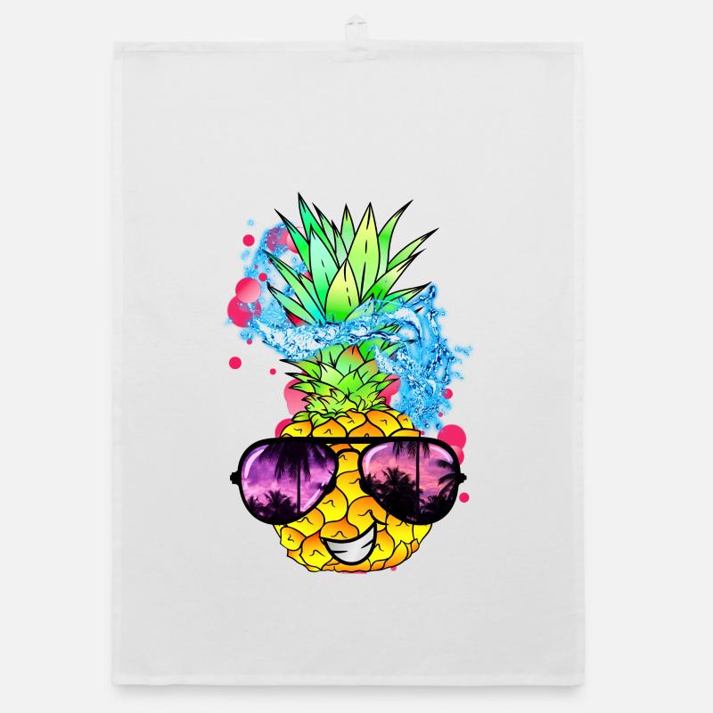 fruit d’ananas acidulé avec visage Torchon bio