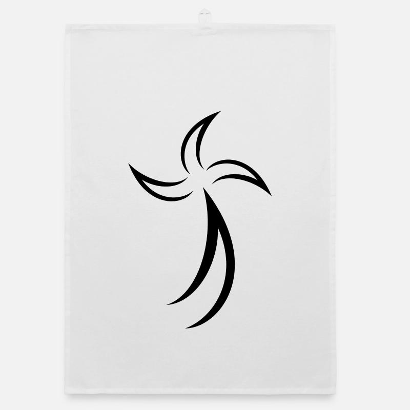 Hermine Celtic Bretagne - Torchon bio - blanc