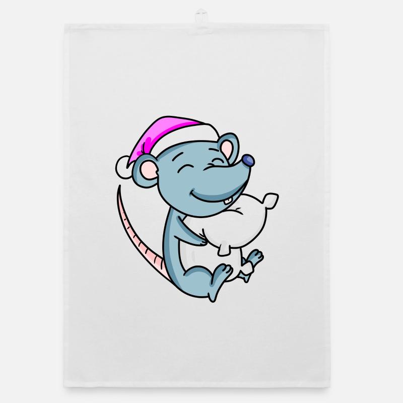 Souris avec oreiller et bonnet de couchage Torchon bio