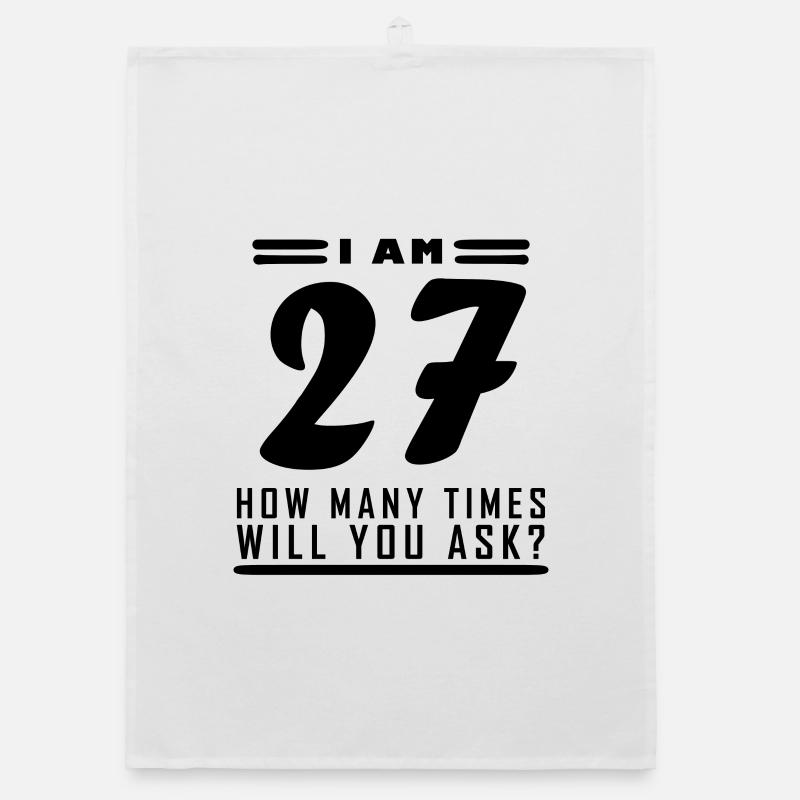 Ich bin 27 – 27. Geburtstag Geschenk Organic Geschirrtuch