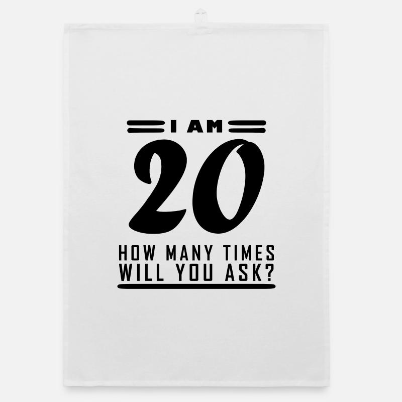 Ich bin 20 – 20. Geburtstag Geschenk Organic Geschirrtuch